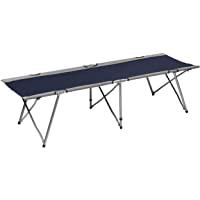 CAMPART Travel BE-0641 Cama para camping- Plegable- Incluye bolsa de almacenamiento- 120 kg- Azul